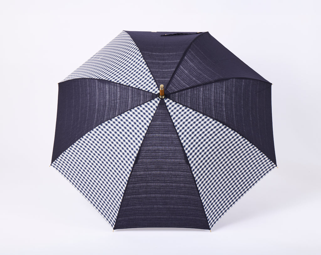 晴雨兼用長傘婦人傘(竹中棒) 55cm パッチワーク
